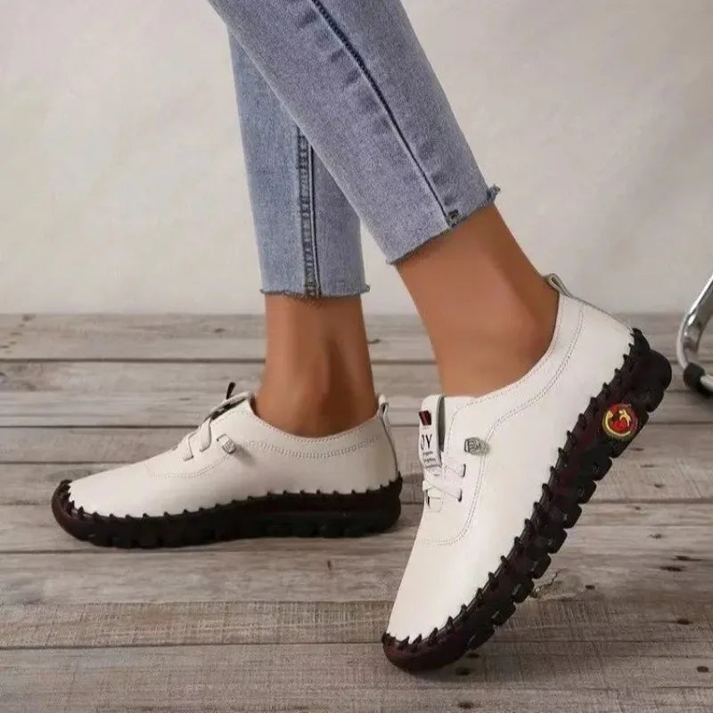 M&T Wear - Women's Flat Shoes New Orthopedic Loafers Woman Moccasins Stitched Slip On Ballet Flats For Women Nurse Shoes Medical