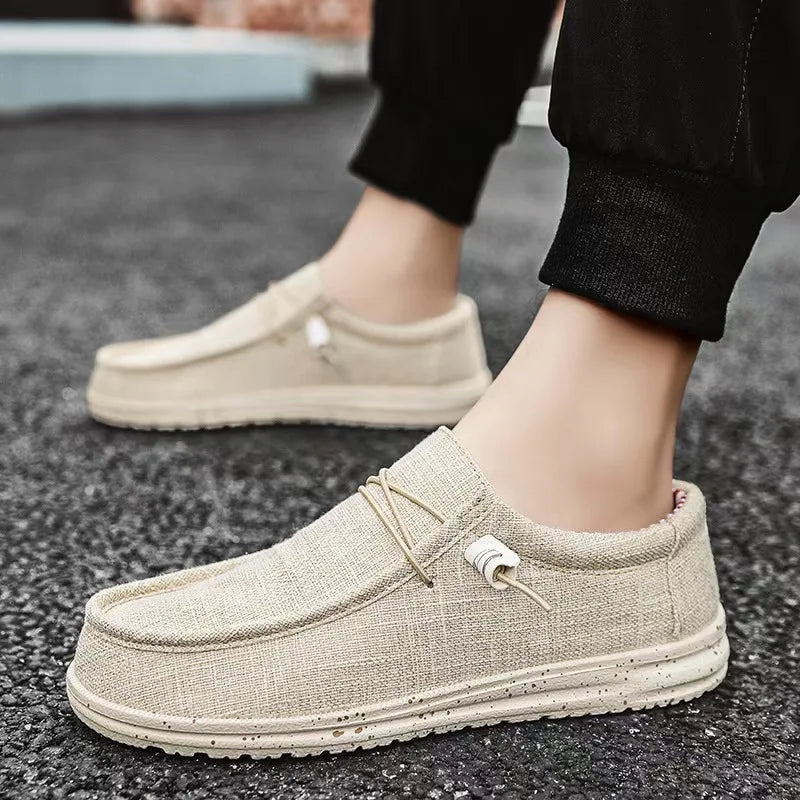 M&T Wear - Men's Casual Shoes Lightweight Loafers Soft man Canvas Shoes Vulcanized Shoes for men Driving Flat Shoe Slip-on Outdoor Sneakers