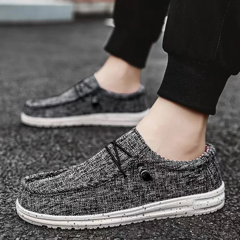 M&T Wear - Men's Casual Shoes Lightweight Loafers Soft man Canvas Shoes Vulcanized Shoes for men Driving Flat Shoe Slip-on Outdoor Sneakers