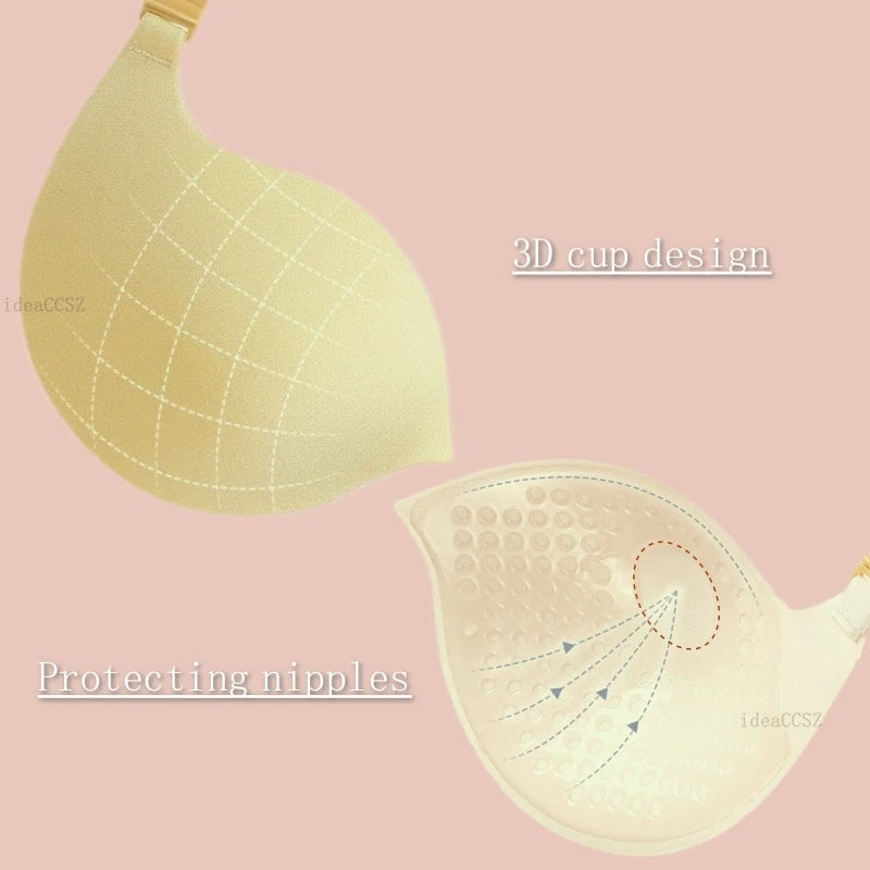 M&T Wear - Strapless Bra for Women Seamless Invisible Push Up Bras Backless Wedding Brassiere Self Adhesive Sexy Lingerie A To C Cup