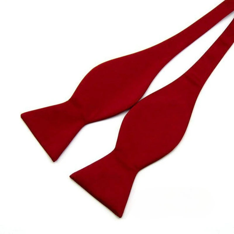 Men's Formal Pre-tied Adjustable Bow Tie Solid Color Elegant Wedding Party Event Bulk Wholesale Easy Wear British Style