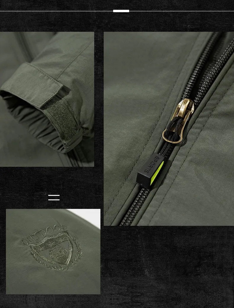 M&T Wear - Men's Outdoor Hiking Camping Jackets Waterproof Hooded Windbreaker Coat Autumn New Casual Jacket Tactics Military Jacket Men 6XL