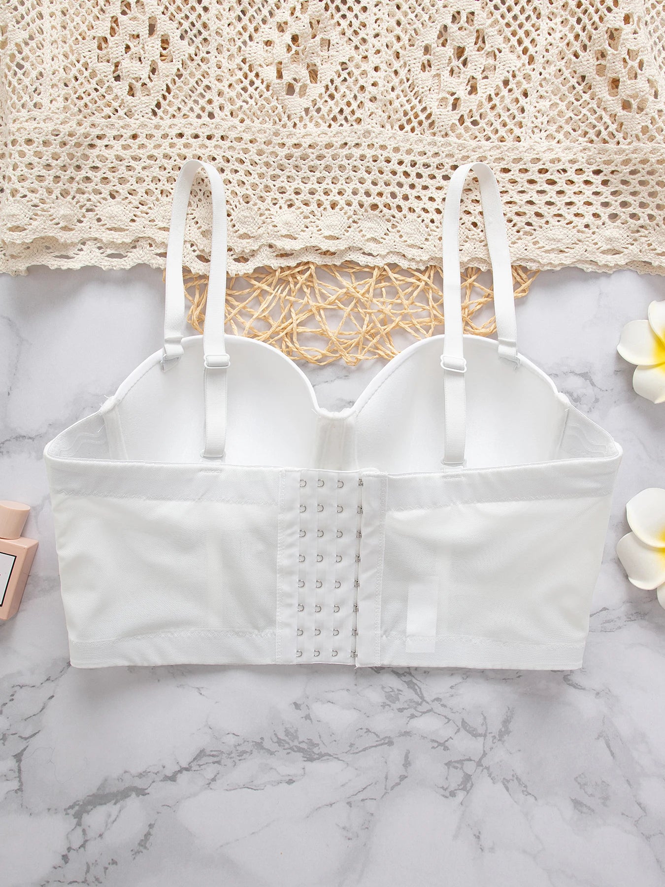 M&T Wear - Breathable Bra Buckle Style Design Adjustable Size Solid Color Simplicity Elegant Comfortable New Shoulder Strap Gauze Bra