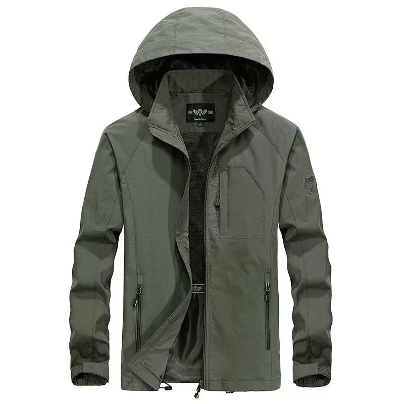 M&T Wear - Men's Outdoor Hiking Camping Jackets Waterproof Hooded Windbreaker Coat Autumn New Casual Jacket Tactics Military Jacket Men 6XL