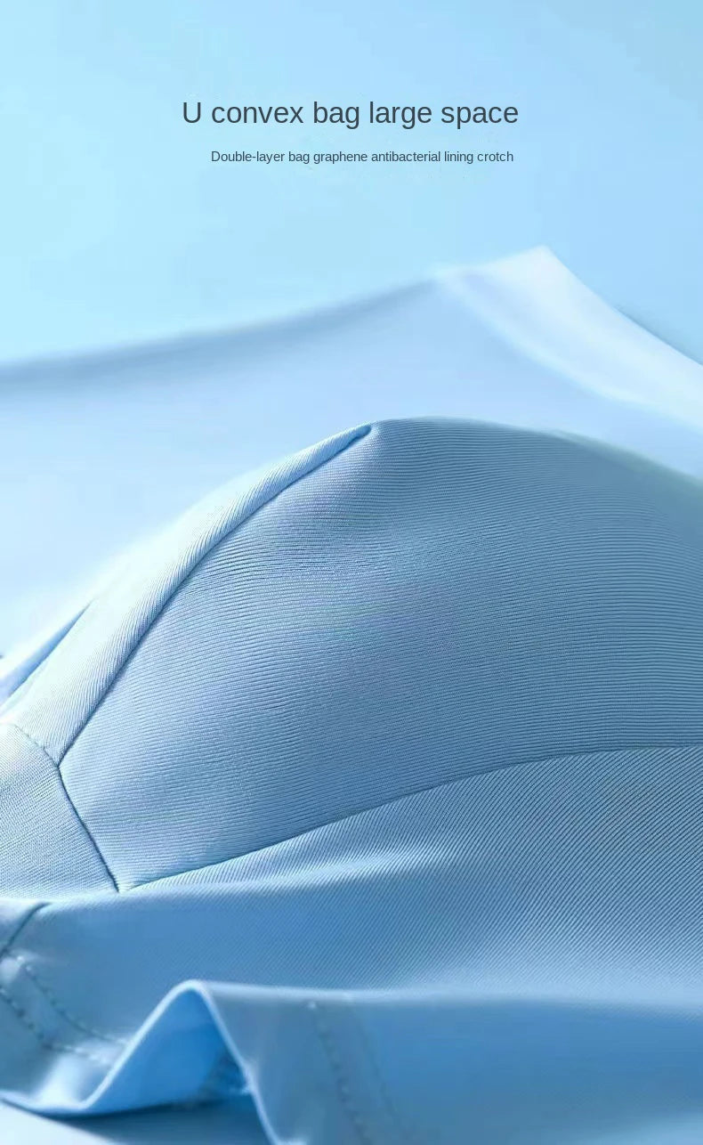 M&T Wear - 4pcs Boxer Shorts Men's Ice Silk Underwear Male Underpants Breathable Sexy Thin Panties U Convex Lingerie Wholesale Lots L-6XL