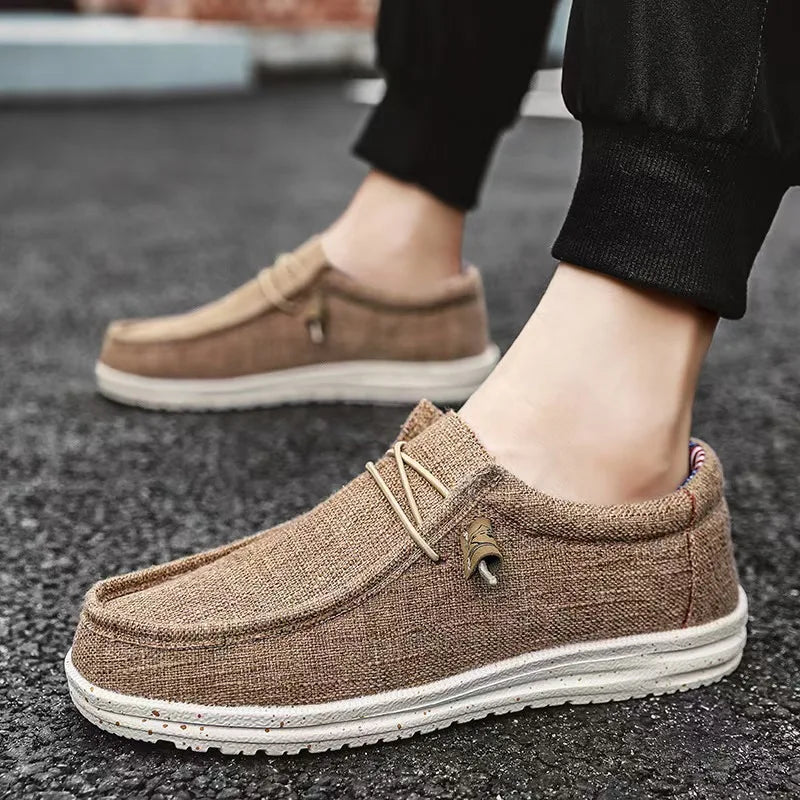 M&T Wear - Men's Casual Shoes Lightweight Loafers Soft man Canvas Shoes Vulcanized Shoes for men Driving Flat Shoe Slip-on Outdoor Sneakers