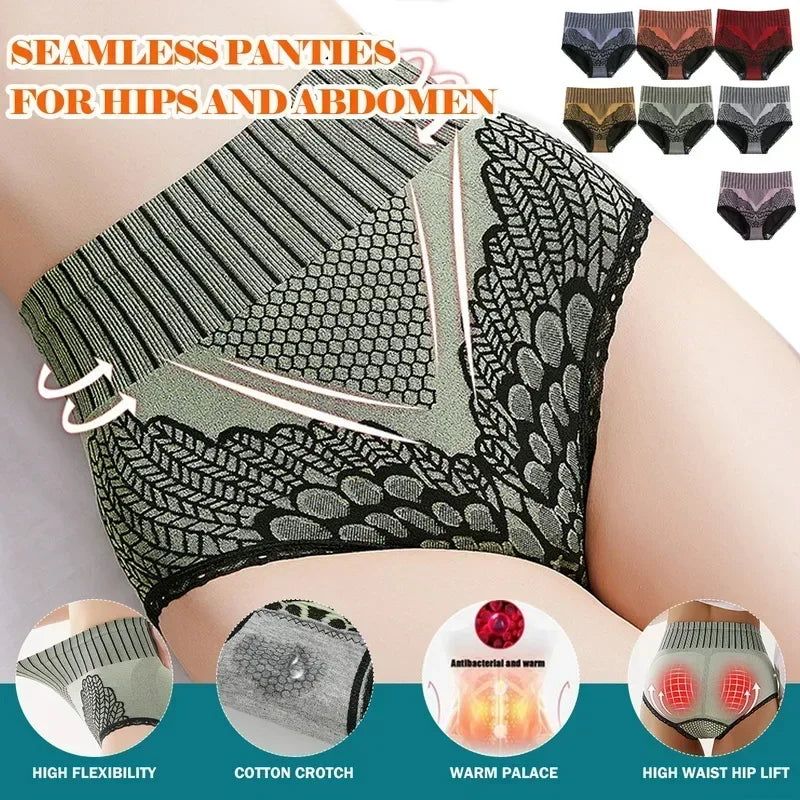 M&T Wear - Women Seamless Panties Underwear Female High Waist Brief Hip Lift Breathable Underpants Sexy Lingerie Body Shaper