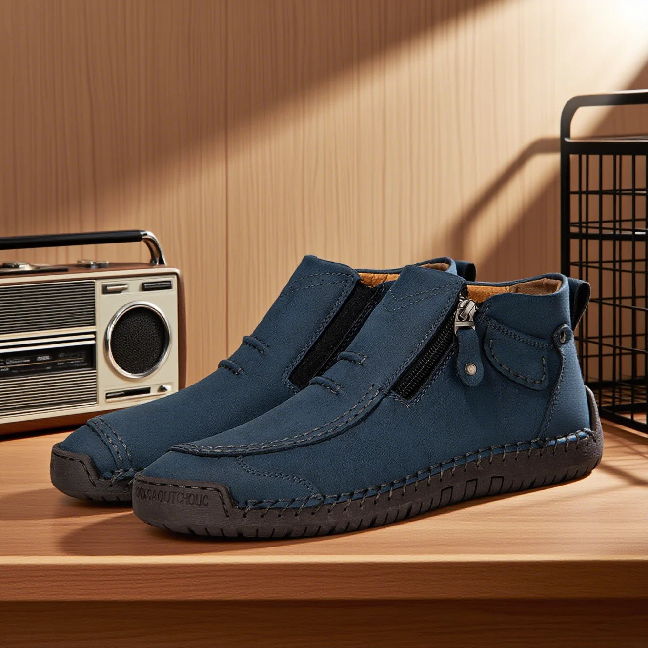 M&T Wear - New Casual Shoes for Men White Luxury Round Toe Men Ankle Boots Light Slip on Walking Shoes Outdoor Comfor Men High Top Sneakers