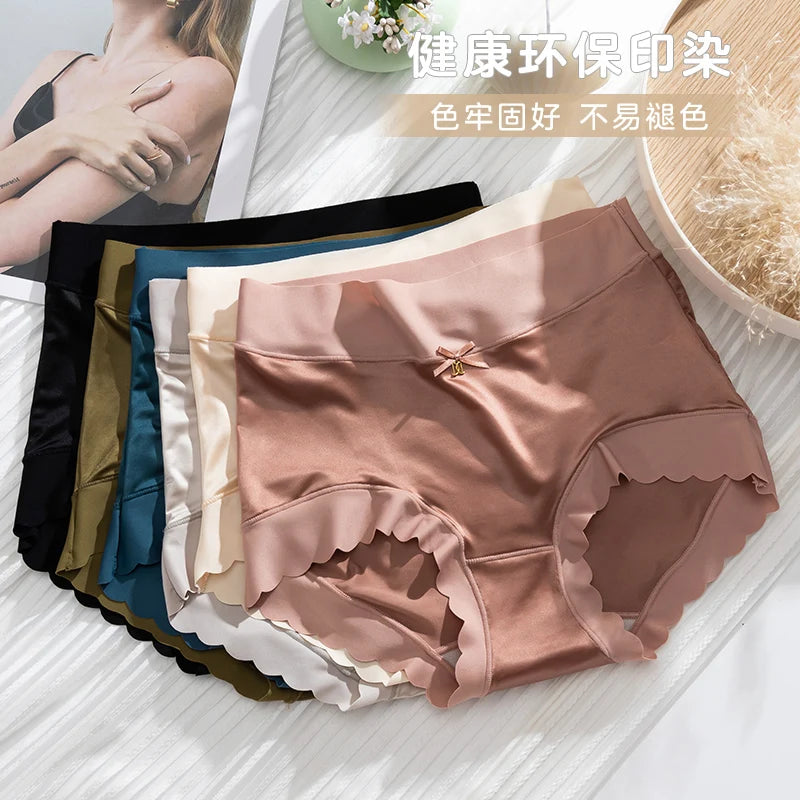 M&T Wear - Silk Panties Nice Briefs Soft Underwear Women's Mid rise Elegance Girls Sexy Lingerie