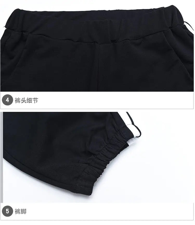 M&T Wear - Tracksuits Women 2 Pieces Sets Casual Short Sleeve V-Neck Pullover Tops Trousers Sportswear Suit 2025 New Elegant Female Clothes