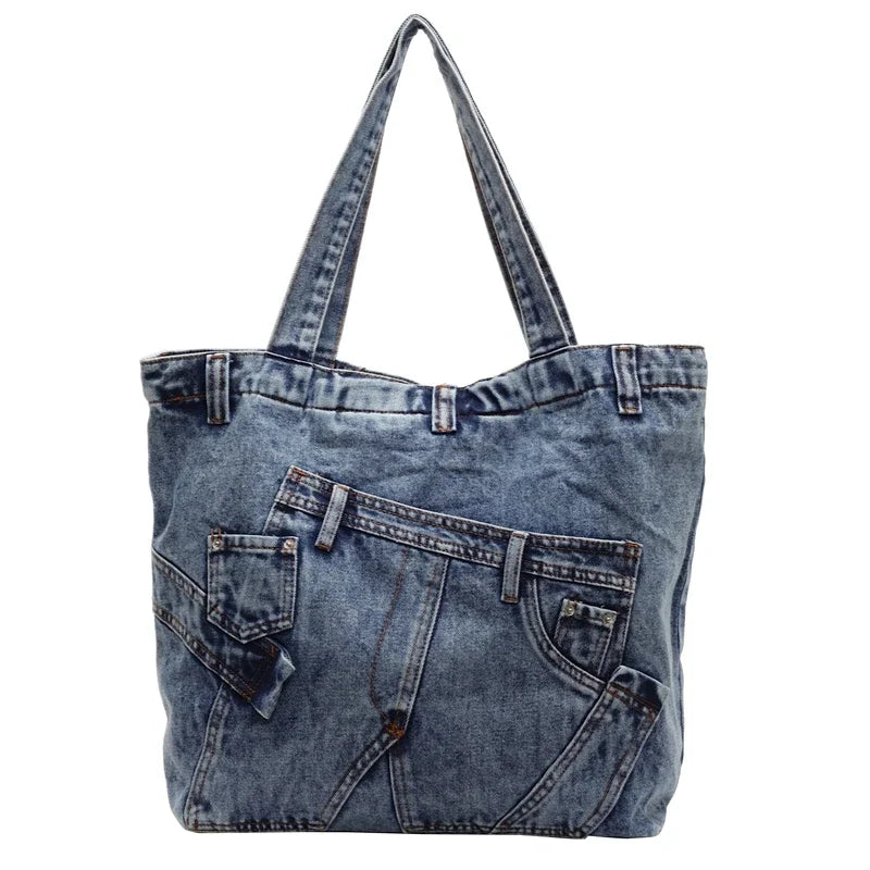 M&T Wear - 2025 Retro Denim Tote Bag for Women