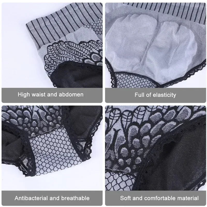 M&T Wear - Women Seamless Panties Underwear Female High Waist Brief Hip Lift Breathable Underpants Sexy Lingerie Body Shaper