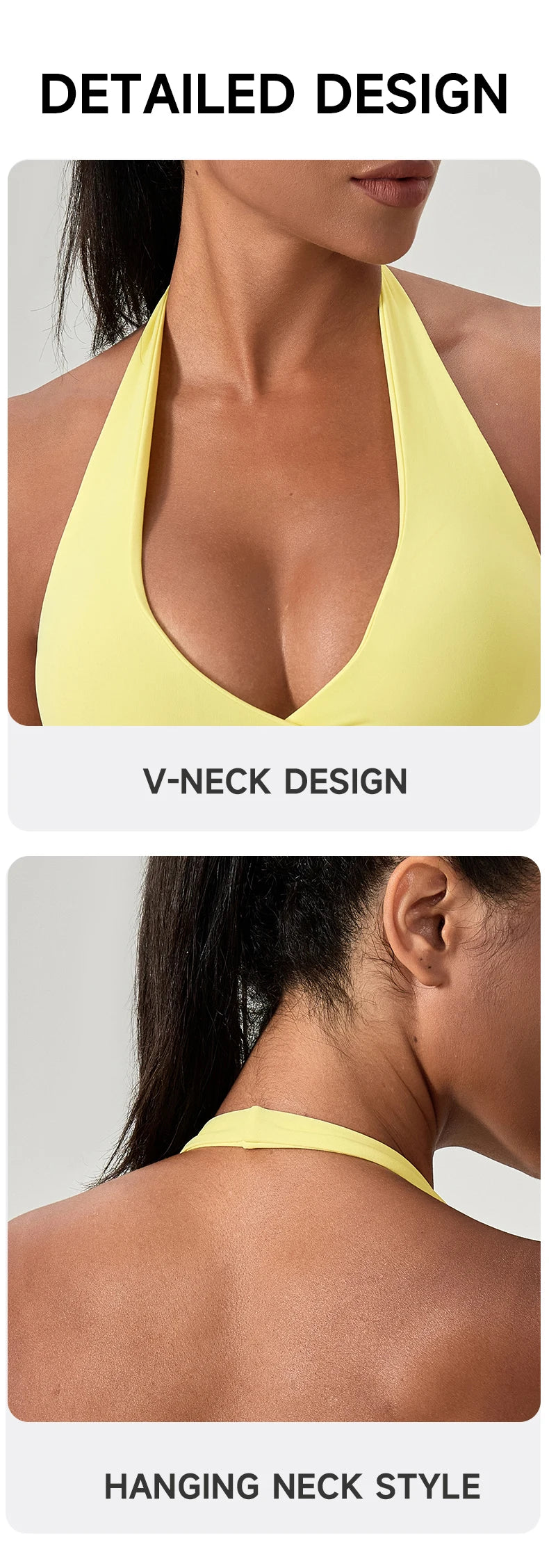 M&T Wear - Sports Yoga Bra for Women Halter Neck with Stylish Back Design Sexy Gym Bra for Running Fitness Sports Bras