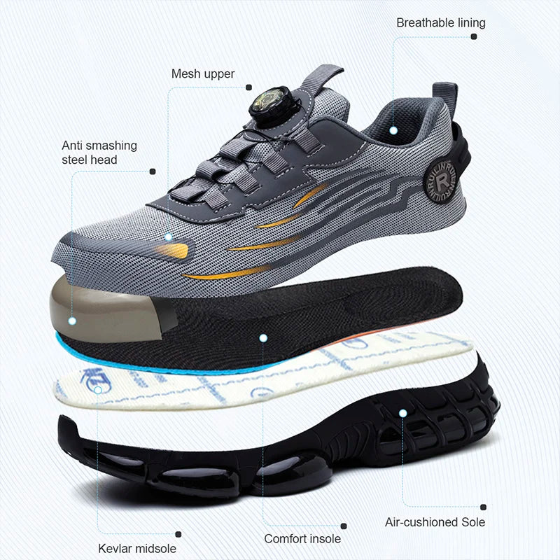 M&T Wear - Safety Shoes Slip Resistant Abrasion Resistant Work Shoes