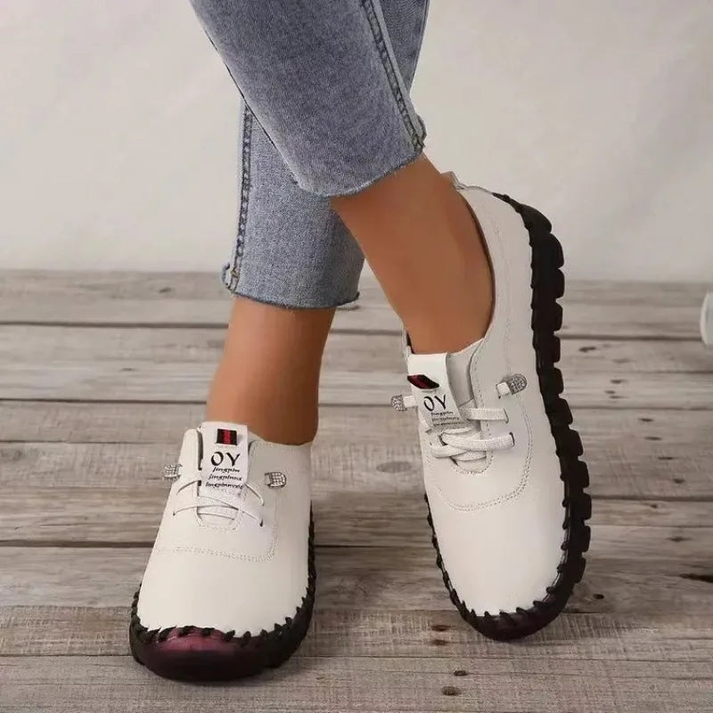 M&T Wear - Women's Flat Shoes New Orthopedic Loafers Woman Moccasins Stitched Slip On Ballet Flats For Women Nurse Shoes Medical