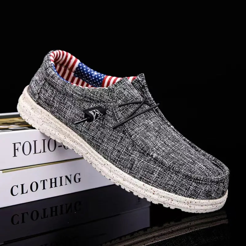 M&T Wear - Men's Casual Shoes Lightweight Loafers Soft man Canvas Shoes Vulcanized Shoes for men Driving Flat Shoe Slip-on Outdoor Sneakers