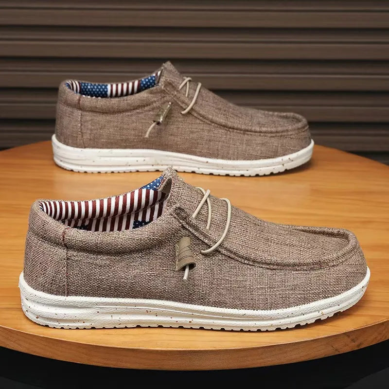 M&T Wear - Men's Casual Shoes Lightweight Loafers Soft man Canvas Shoes Vulcanized Shoes for men Driving Flat Shoe Slip-on Outdoor Sneakers