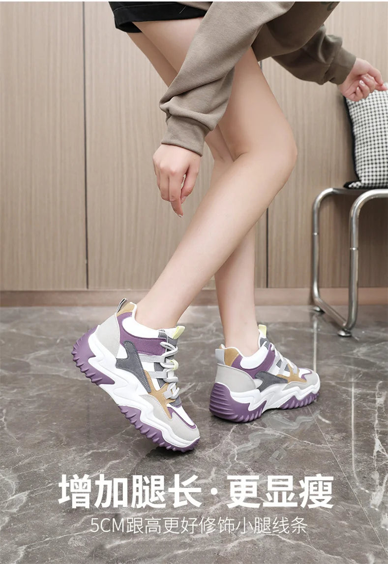 M&T Wear - Breathable Mesh Casual Shoes Woman Heels Loafers