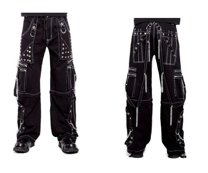 M&T Wear - Studded and Chained Gothic Convertible Pants