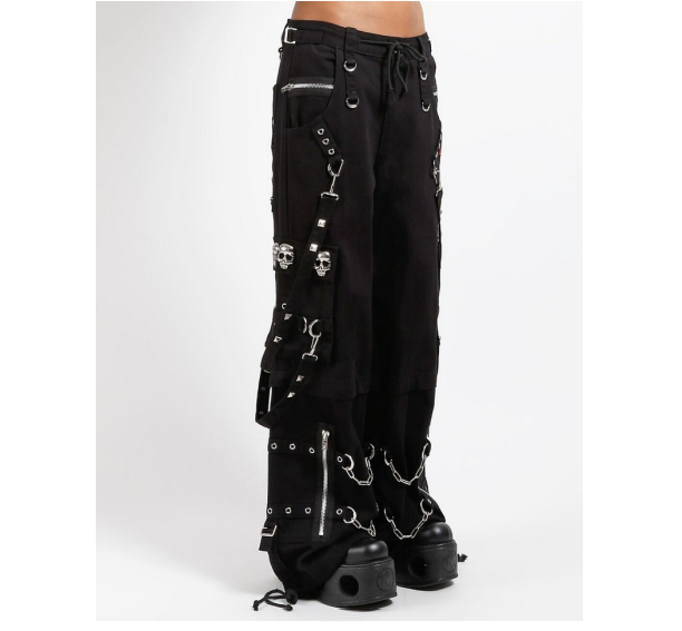M&T Wear - Skull Stud & Chain Gothic Baggy Pants (100% Cotton)