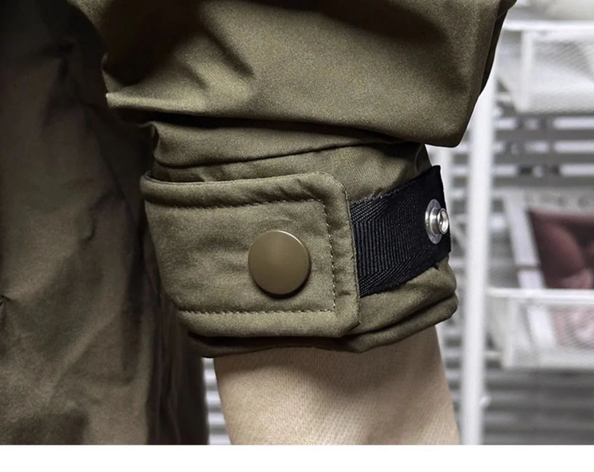 M&T Wear Men’s Korean Style Hooded Windbreaker – Two-Piece Mid-Length Jacket