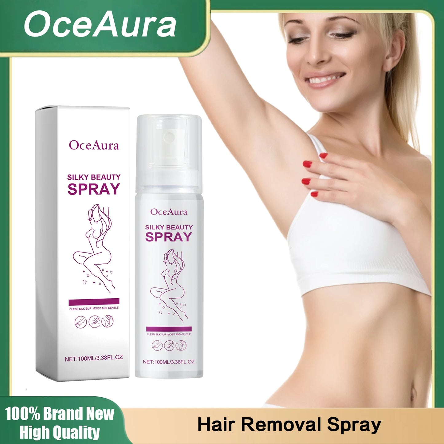 M&T Wear – SmoothSilk Hair Removal Spray (100ml)