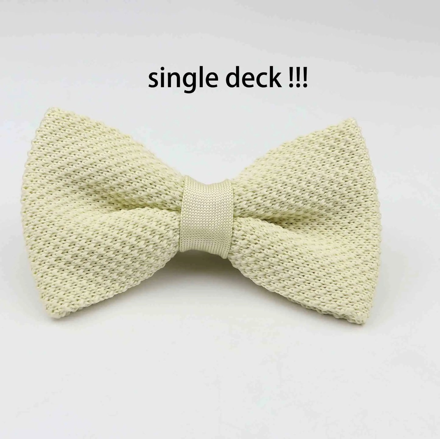M&T Wear - Knitted Solid Color Tuxedo Bow Tie (Single/Double Deck)
