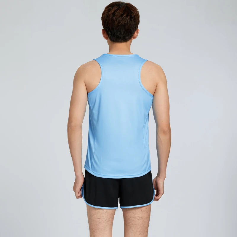 M&T Wear - Men Running Tracksuits 2021 Track And Field Suits Quick Dry Marathon Athletics Sportswear Vest+Shorts Team Sport Set
