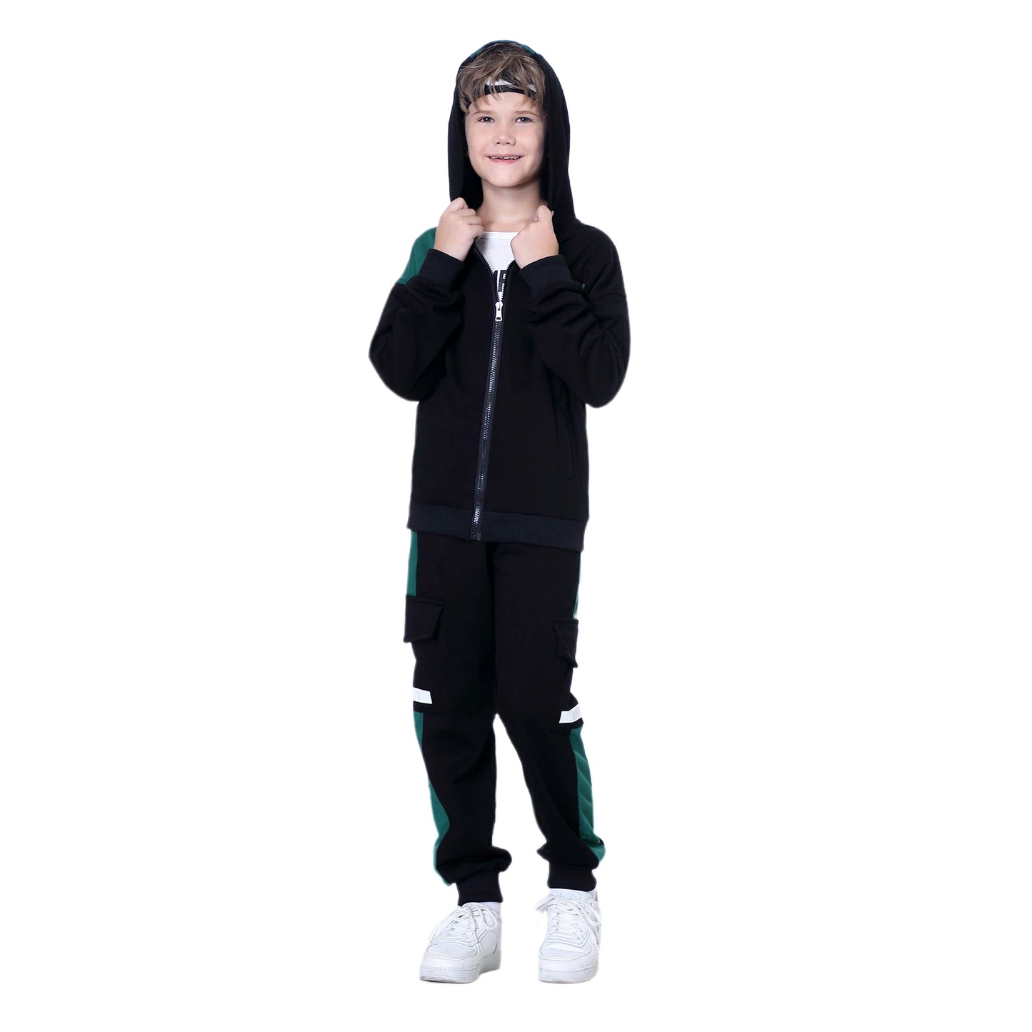 M&T Wear - Kids Tracksuits, Teen Boys School Sweat suits Fashion Cotton Hooded Tops + Pants Set,Soft Children's Long Sleeve Sportswear