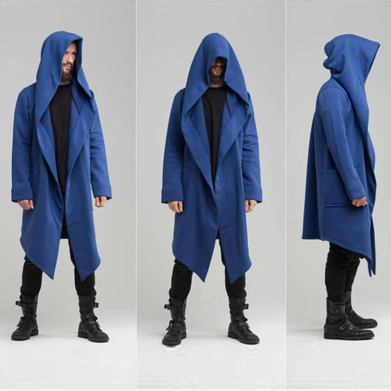 Oversized Hooded Cardigan Jacket - Unisex Spring Warm Coat, Solid Color Hoodie for Men & Women