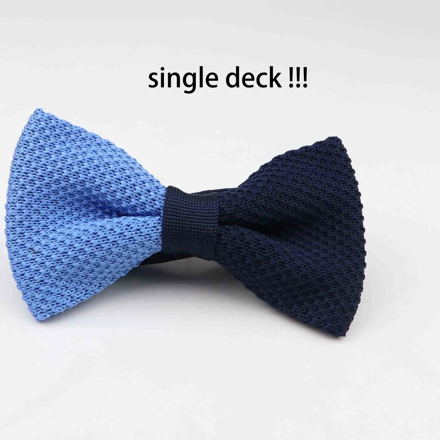 M&T Wear - Knitted Solid Color Tuxedo Bow Tie (Single/Double Deck)