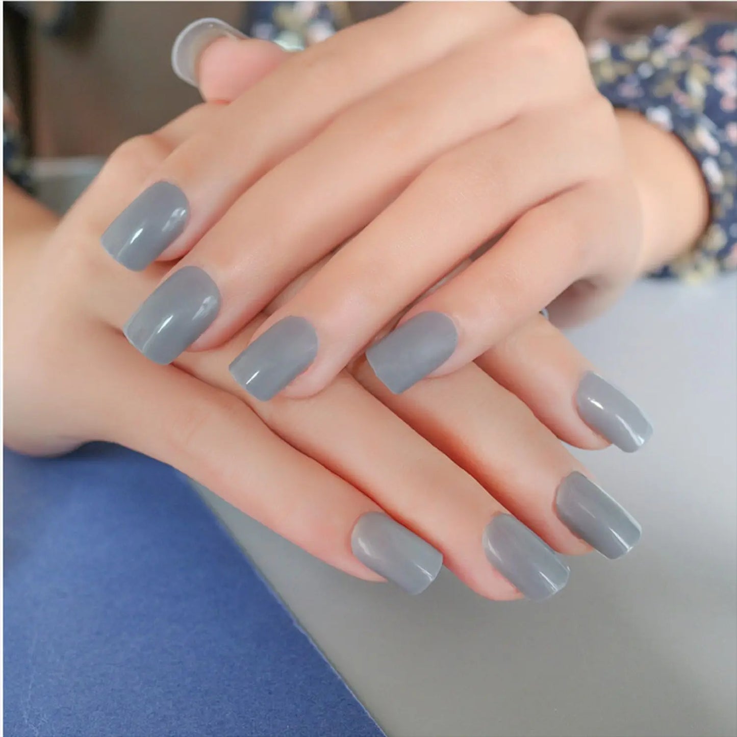 M&T Wear – 24PCS Coffin & Square Press-On Nails with Glue Stick