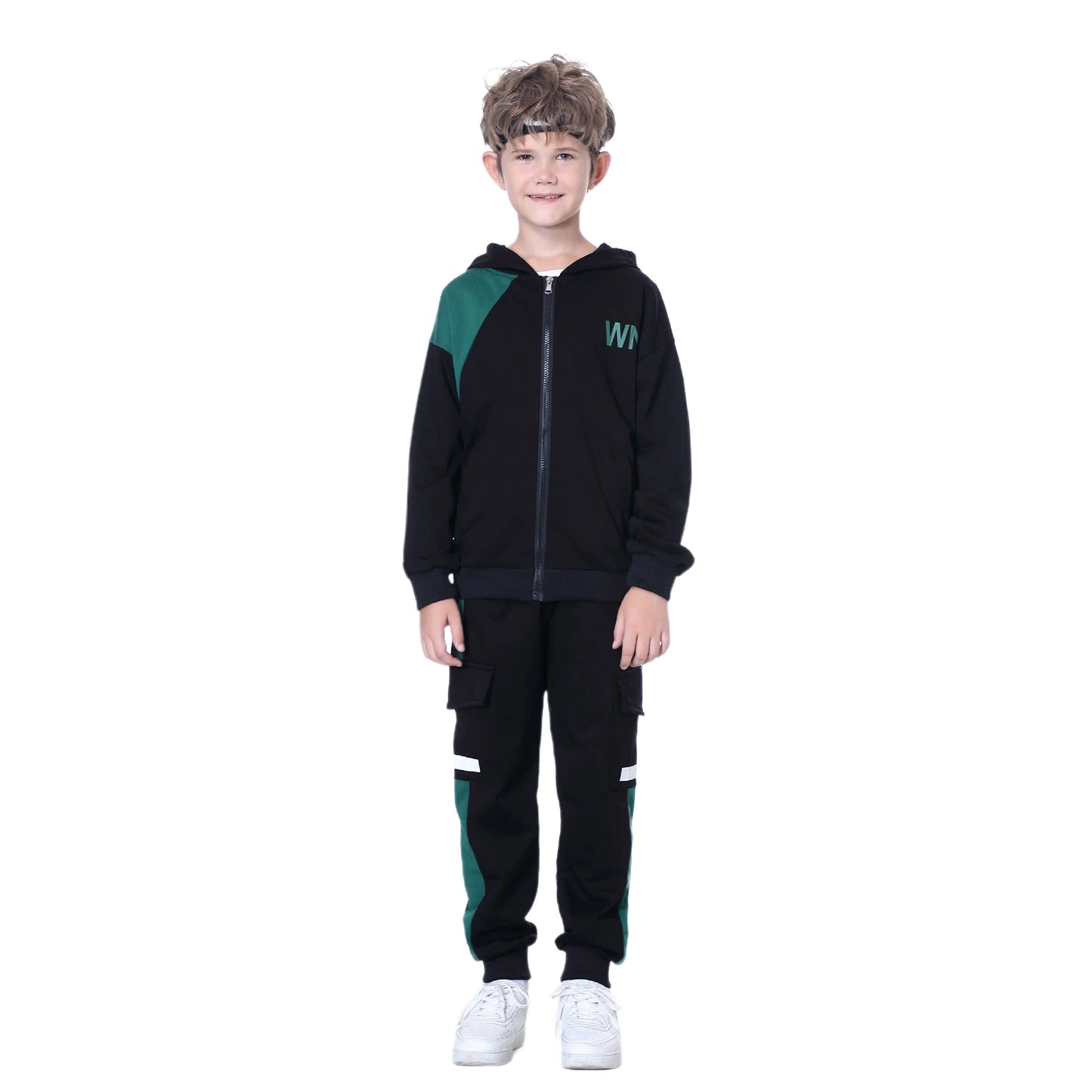 M&T Wear - Kids Tracksuits, Teen Boys School Sweat suits Fashion Cotton Hooded Tops + Pants Set,Soft Children's Long Sleeve Sportswear