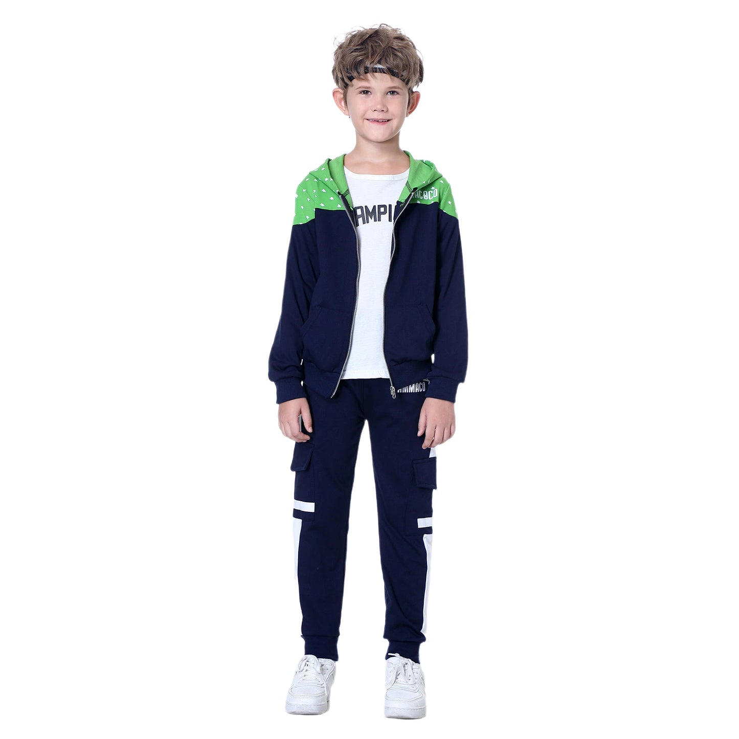 M&T Wear - Kids Tracksuits, Teen Boys School Sweat suits Fashion Cotton Hooded Tops + Pants Set,Soft Children's Long Sleeve Sportswear
