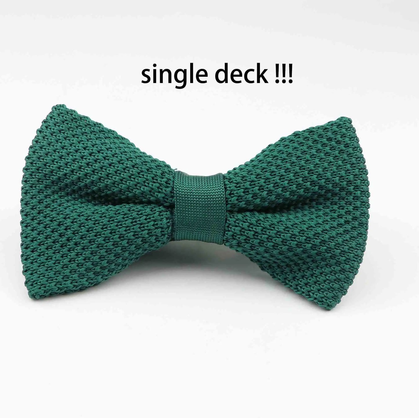 M&T Wear - Knitted Solid Color Tuxedo Bow Tie (Single/Double Deck)