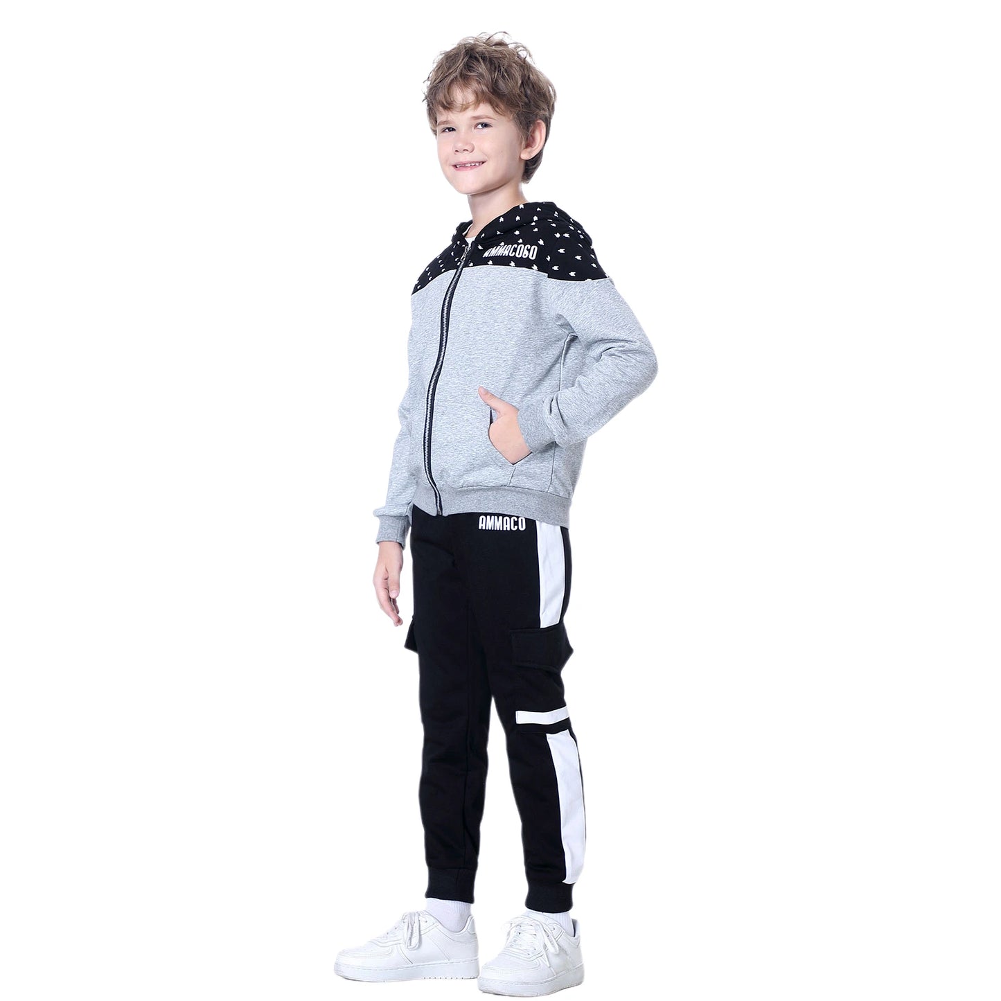 M&T Wear - Kids Tracksuits, Teen Boys School Sweat suits Fashion Cotton Hooded Tops + Pants Set,Soft Children's Long Sleeve Sportswear