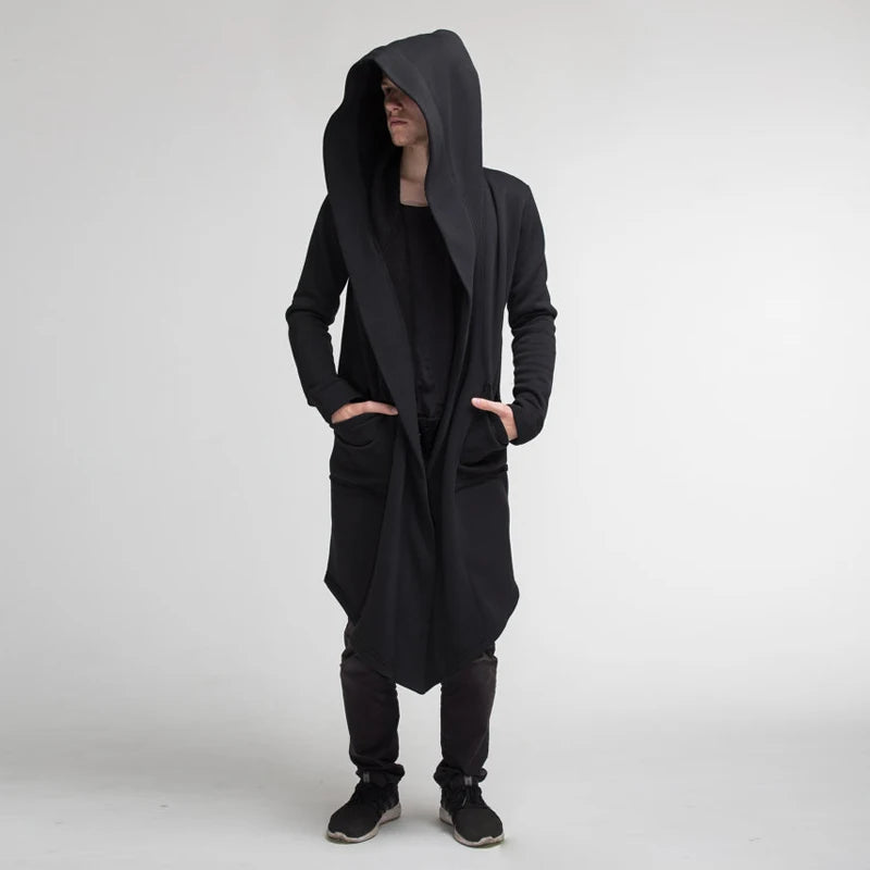 Oversized Hooded Cardigan Jacket - Unisex Spring Warm Coat, Solid Color Hoodie for Men & Women