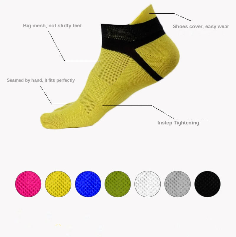 M&T Wear - Performance Cotton Mesh Finger Toe Socks for Men