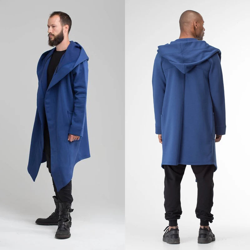 Oversized Hooded Cardigan Jacket - Unisex Spring Warm Coat, Solid Color Hoodie for Men & Women