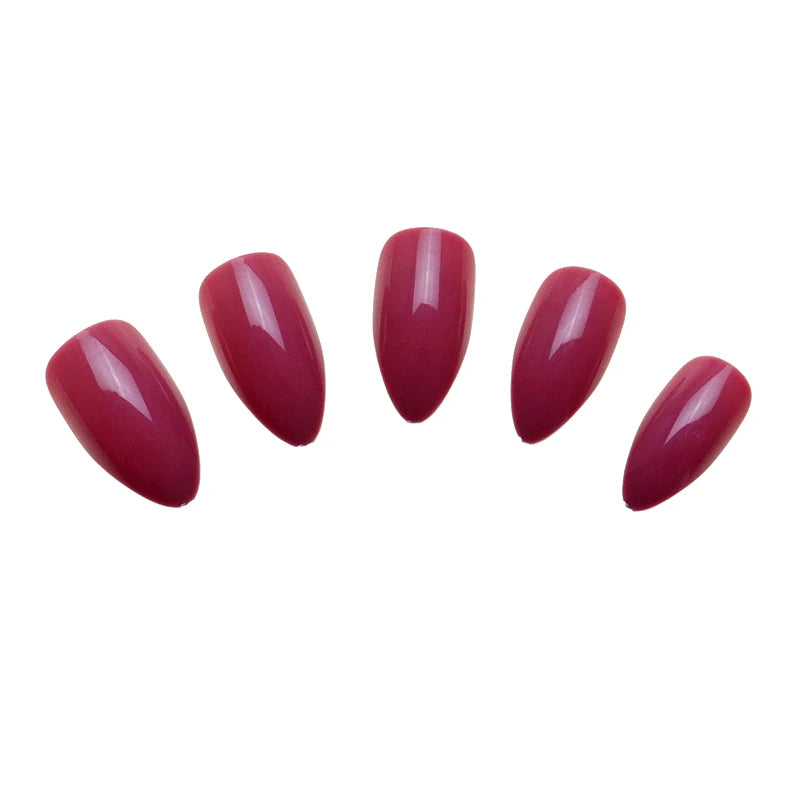M&T Wear – 100PCS Claw-Shaped Full-Cover False Nails | Glossy White, Red, Orange & Natural