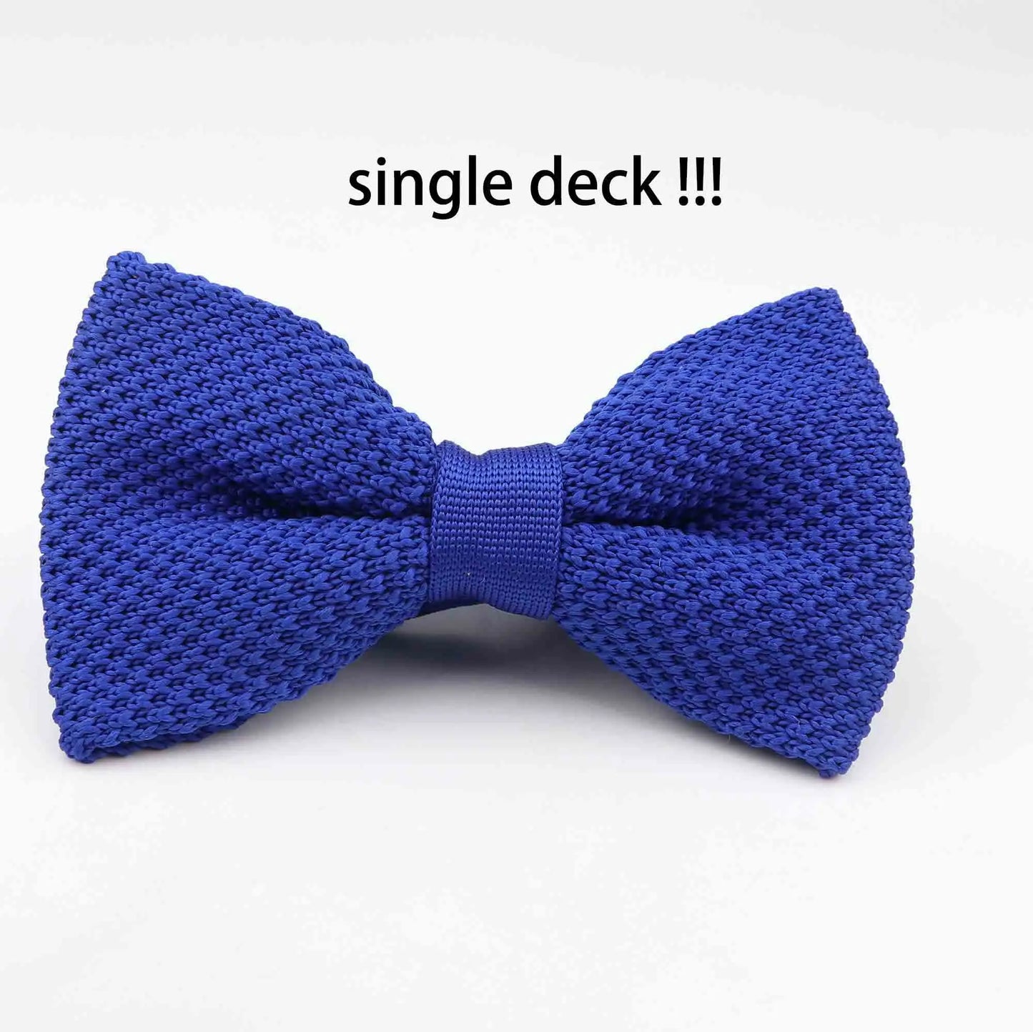 M&T Wear - Knitted Solid Color Tuxedo Bow Tie (Single/Double Deck)