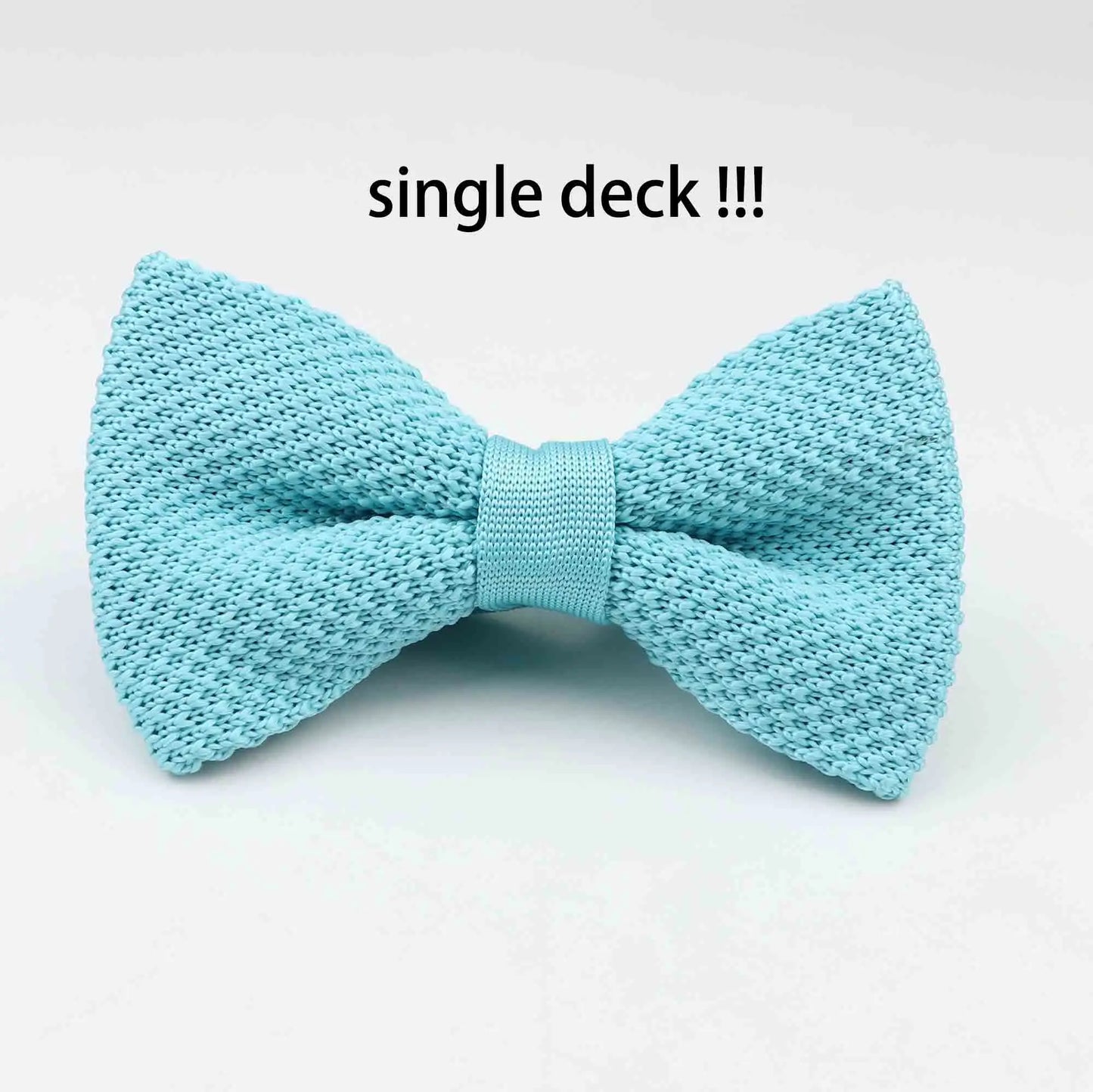 M&T Wear - Knitted Solid Color Tuxedo Bow Tie (Single/Double Deck)