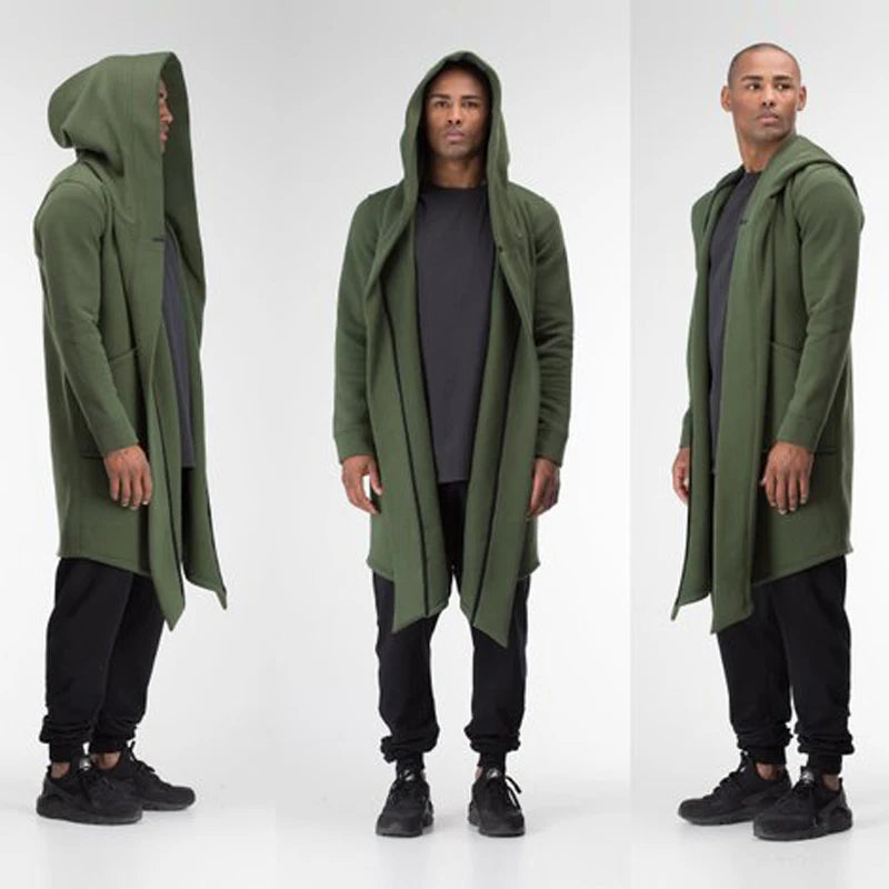 Oversized Hooded Cardigan Jacket - Unisex Spring Warm Coat, Solid Color Hoodie for Men & Women