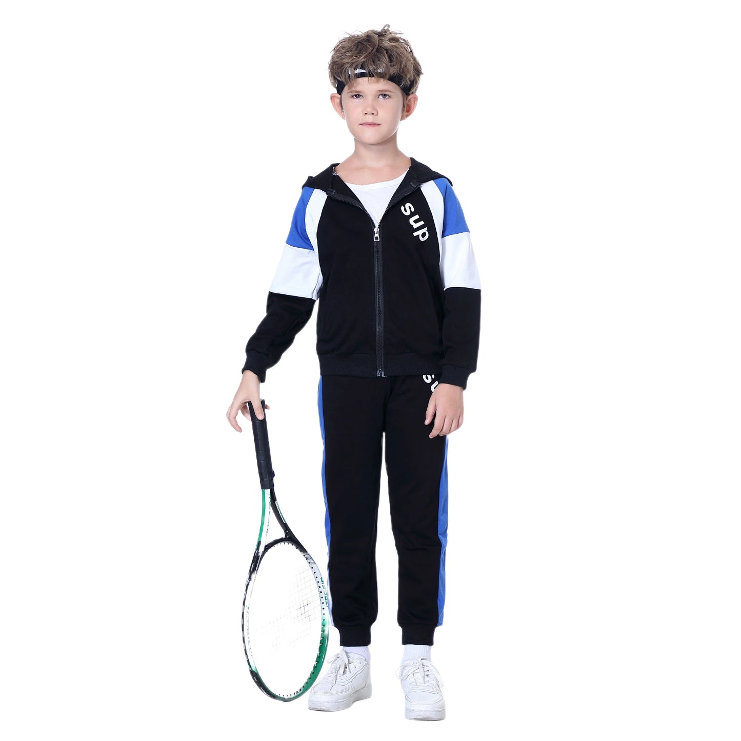 M&T Wear - Kids Tracksuits, Teen Boys School Sweat suits Fashion Cotton Hooded Tops + Pants Set,Soft Children's Long Sleeve Sportswear