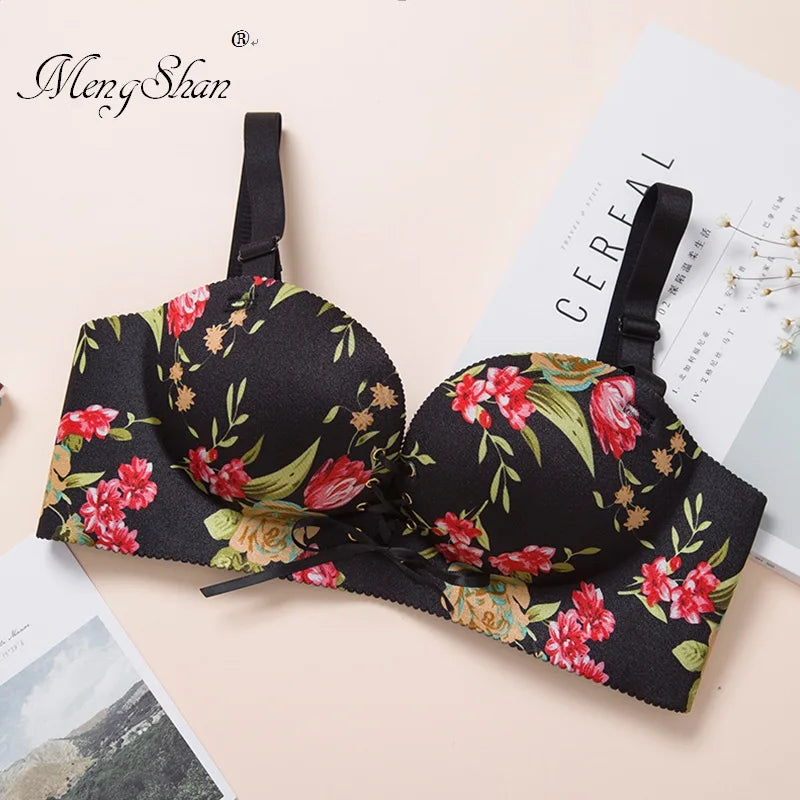 M&T Wear - Bras for women Rope straps Palm support Steel-free bra with air-permeable bra One-piece Lattice push up sexy bra 80A 80B 80C 85C