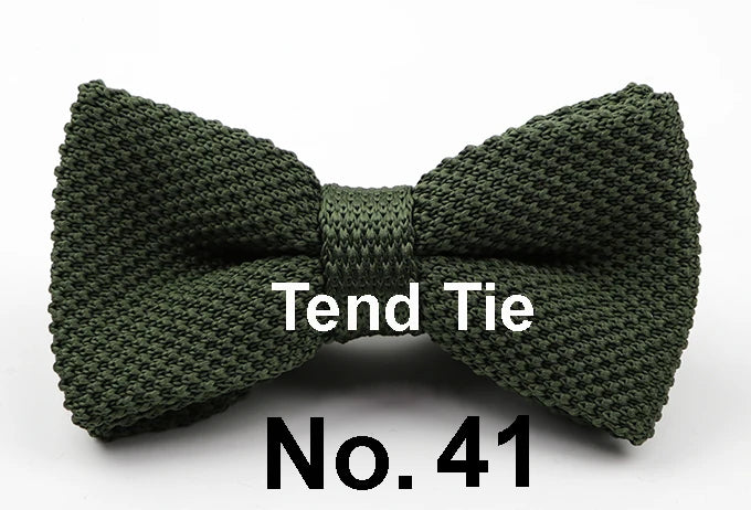 M&T Wear - Knitted Solid Color Tuxedo Bow Tie (Single/Double Deck)