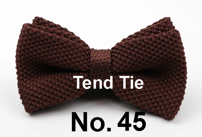 M&T Wear - Knitted Solid Color Tuxedo Bow Tie (Single/Double Deck)