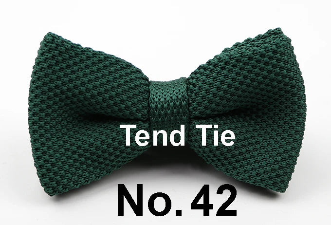 M&T Wear - Knitted Solid Color Tuxedo Bow Tie (Single/Double Deck)