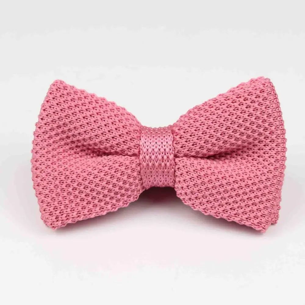 M&T Wear - Knitted Solid Color Tuxedo Bow Tie (Single/Double Deck)