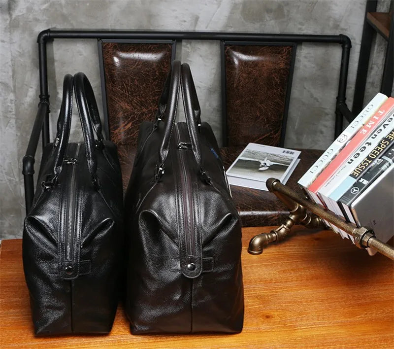 M&T Wear - New Fashion Genuine Leather Travel Duffle Bag & Weekend Tote